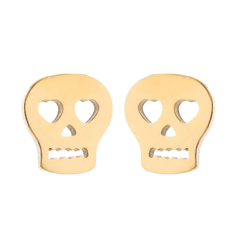 Wholesale Stainless Steel Skull Ear Studs